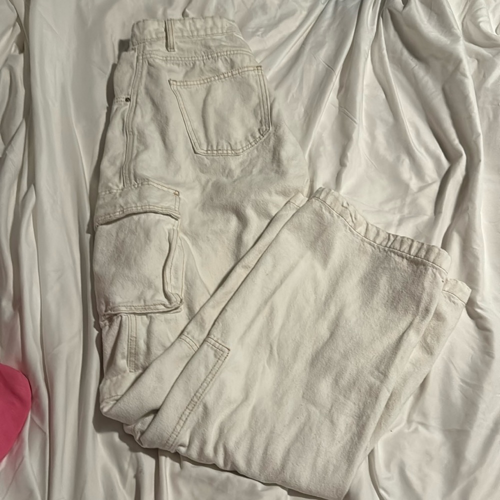 White cargo pants